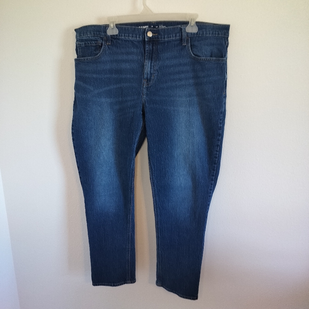 Old Navy Women's Mid Rise‎ Boyfriend Blue Size 18 Preppy Grunge Minimalist